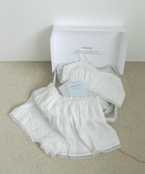 LACE HOMEWEAR SET OFF WHITE