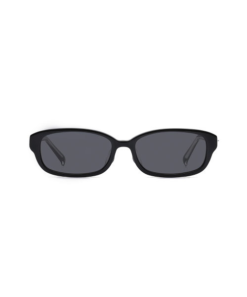 MM2 silver logo round square eyewear SHINY BLACK / BLACK