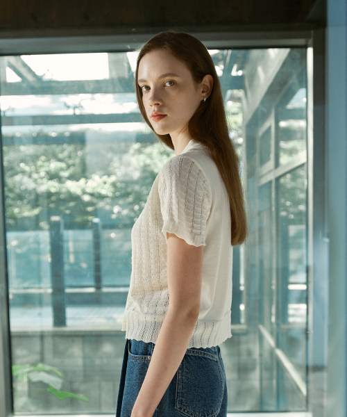 펀칭카라니트가디건 J1KT329E