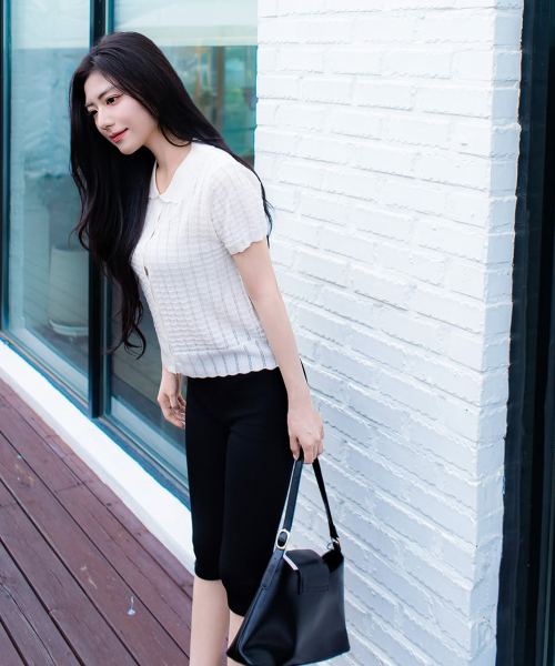 펀칭카라니트가디건 J1KT329E