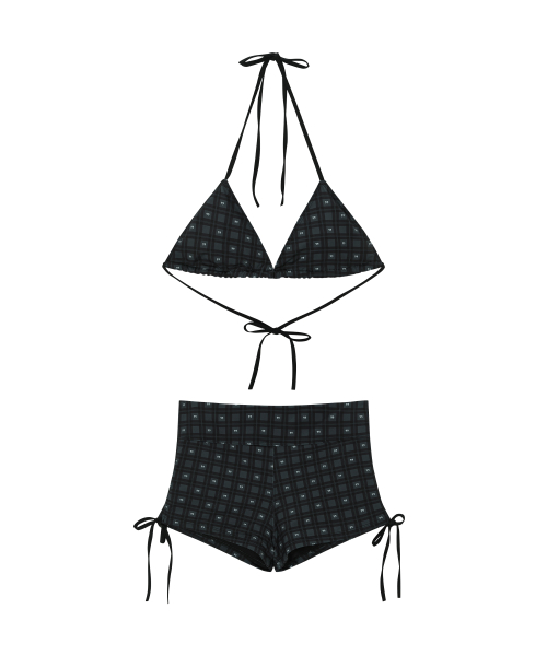 LAZE CHECK BIKINI SET / BLACK