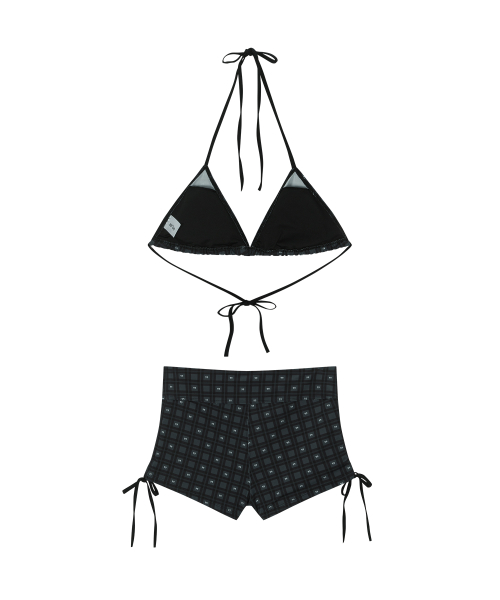 LAZE CHECK BIKINI SET / BLACK