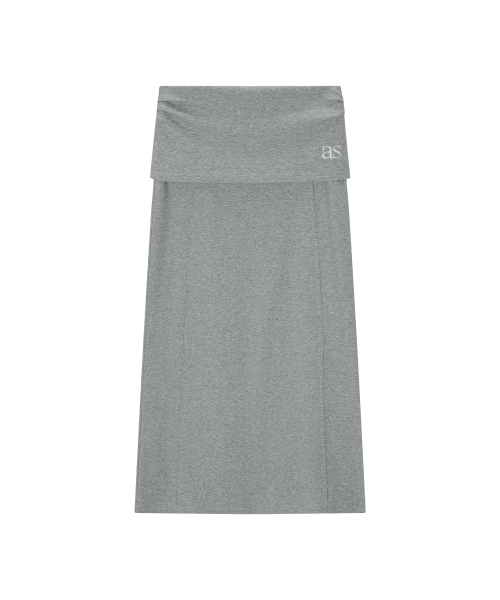 DEWY LONG SKIRT / GRAY