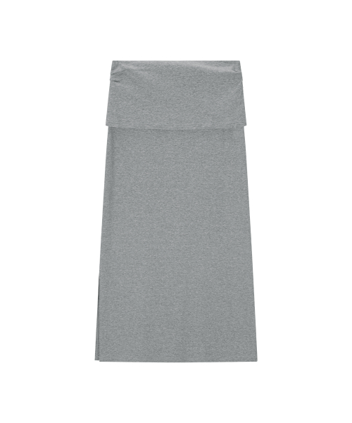 DEWY LONG SKIRT / GRAY