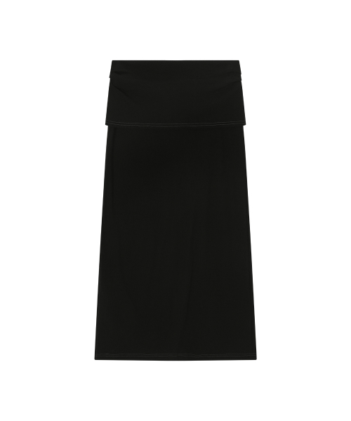 DEWY LONG SKIRT / BLACK