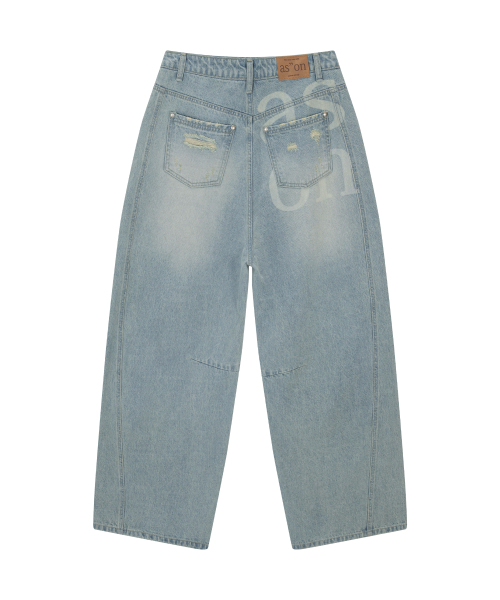 SUNFADE DENIM PANTS / LIGHT BLUE