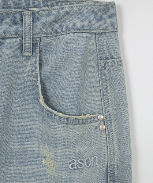 SUNFADE DENIM PANTS / LIGHT BLUE