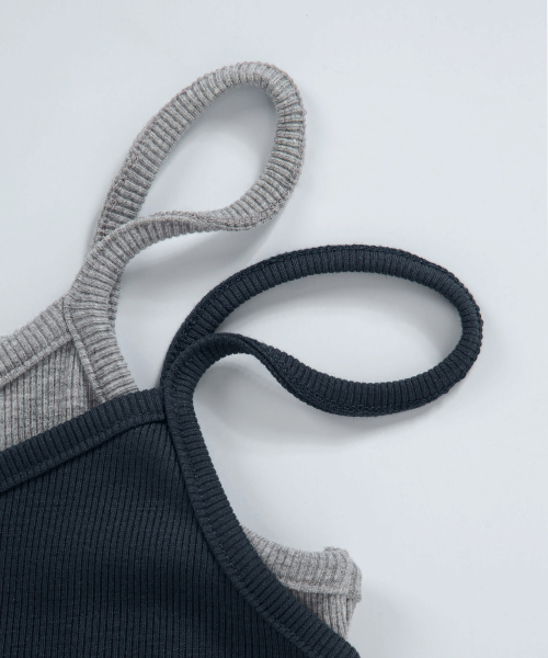 SLIT LAYERED SLEEVELESS / NAVY