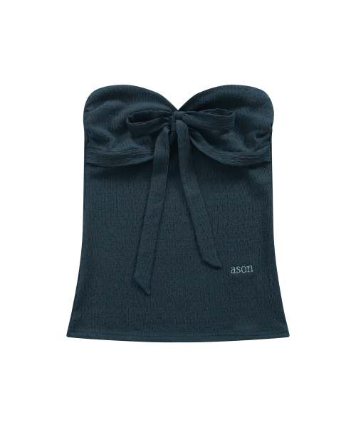 COVE RIBBON TOP / BLUE GREEN