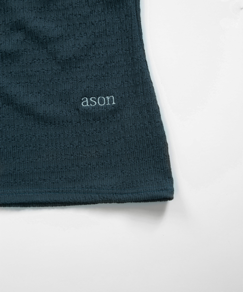 COVE RIBBON TOP / BLUE GREEN