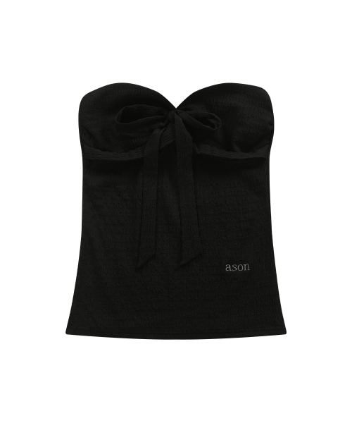COVE RIBBON TOP / BLACK