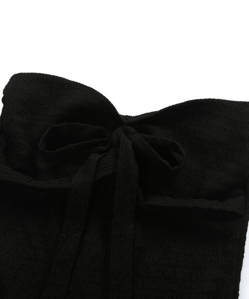 COVE RIBBON TOP / BLACK