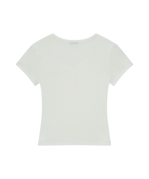 EVER BUTTON TEE / WHITE