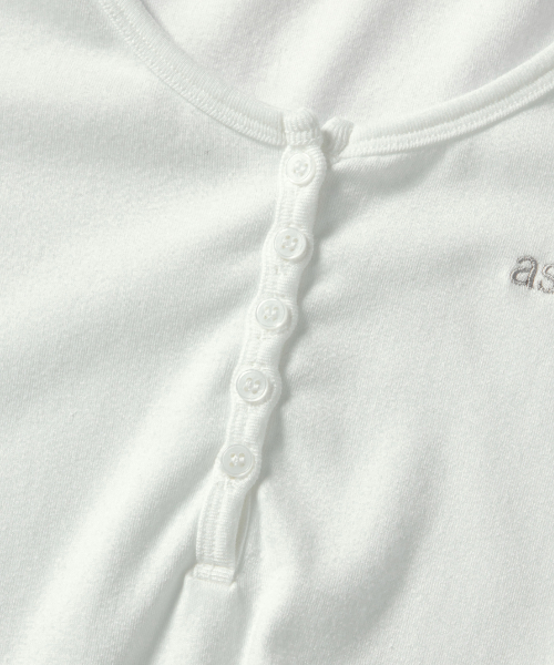 EVER BUTTON TEE / WHITE