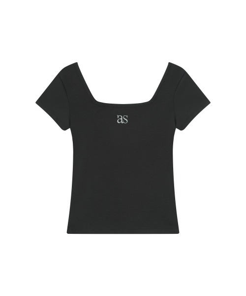 SQUARE LINE TEE / CHARCOAL