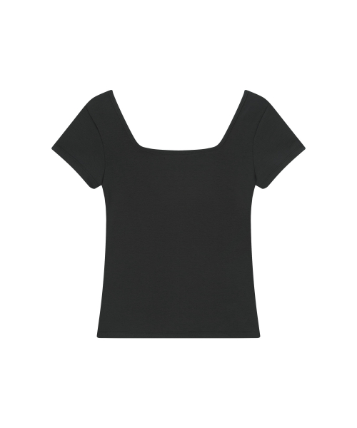 SQUARE LINE TEE / CHARCOAL