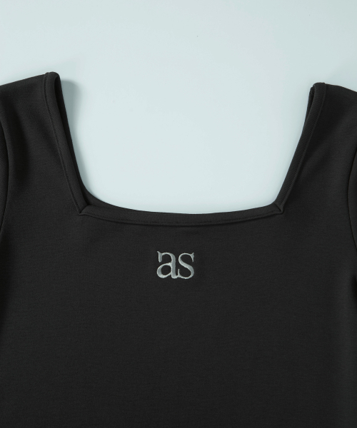 SQUARE LINE TEE / CHARCOAL