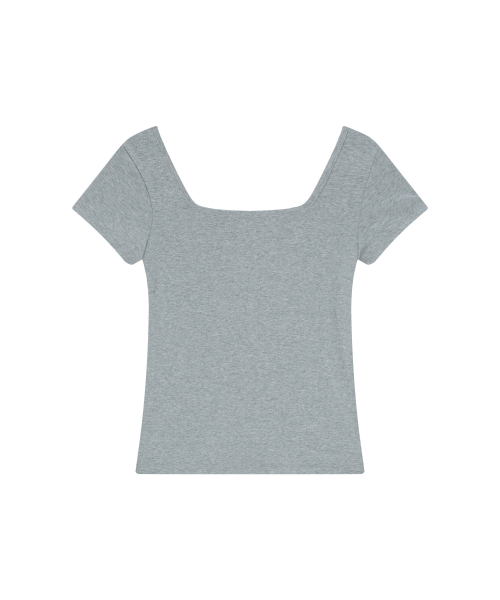 SQUARE LINE TEE / GRAY