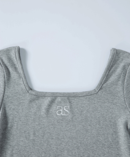 SQUARE LINE TEE / GRAY