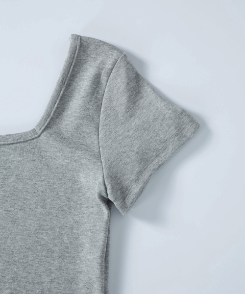 SQUARE LINE TEE / GRAY