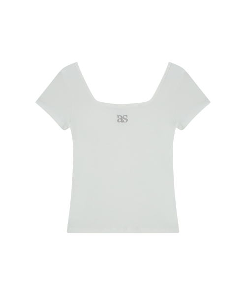 SQUARE LINE TEE / WHITE