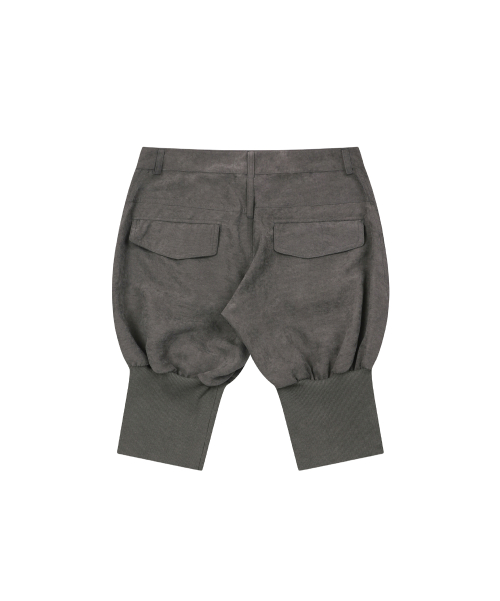 SAND WASHED CAPRI SHORT PANTS KHAKI