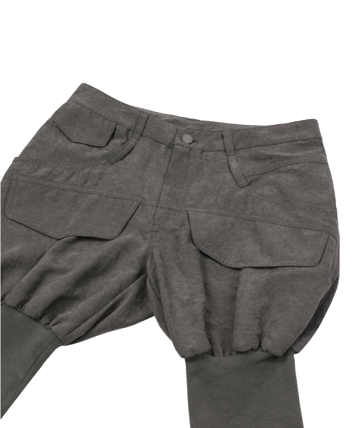 SAND WASHED CAPRI SHORT PANTS KHAKI