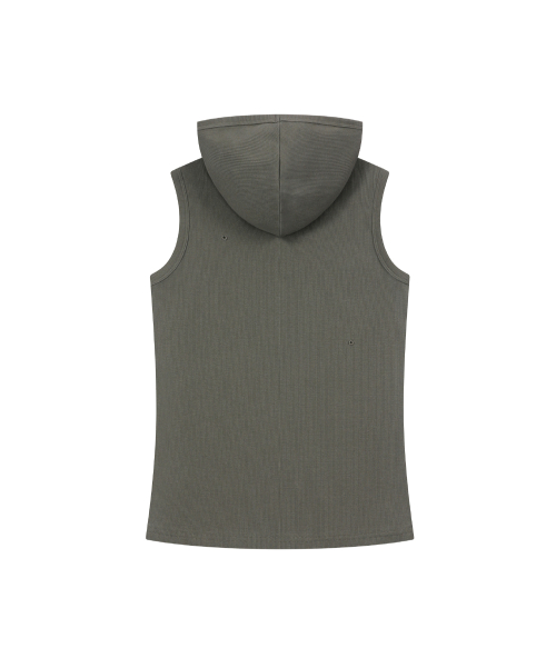 MOSQUITO HOODIE SLEEVELESS KHAKI
