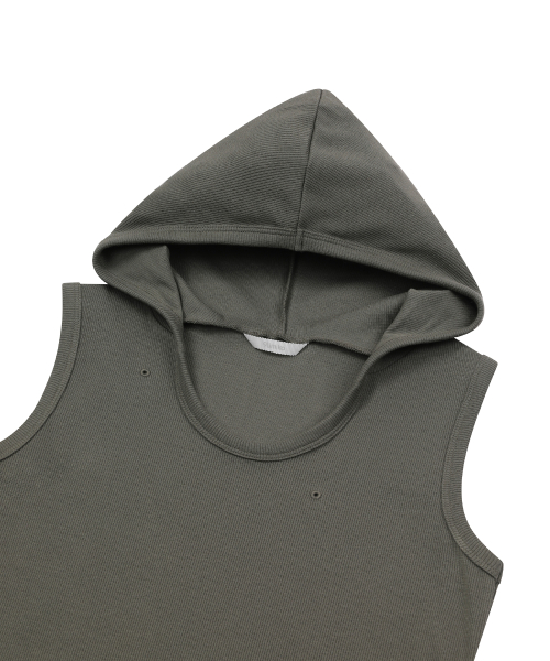MOSQUITO HOODIE SLEEVELESS KHAKI