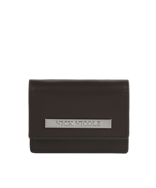 METAL ACCORDION WALLET_BROWN