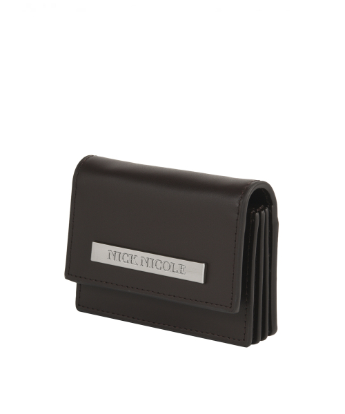 METAL ACCORDION WALLET_BROWN