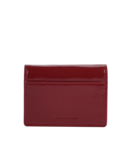 GLOSSY METAL ACCORDION WALLET_RED