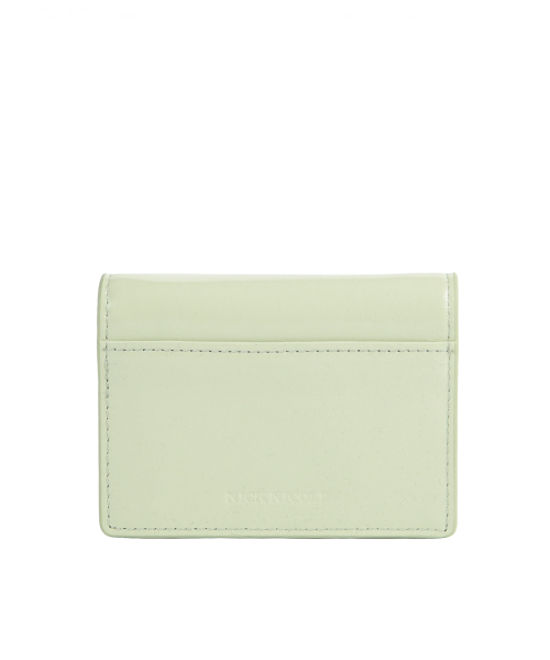 GLOSSY METAL ACCORDION WALLET_MINT