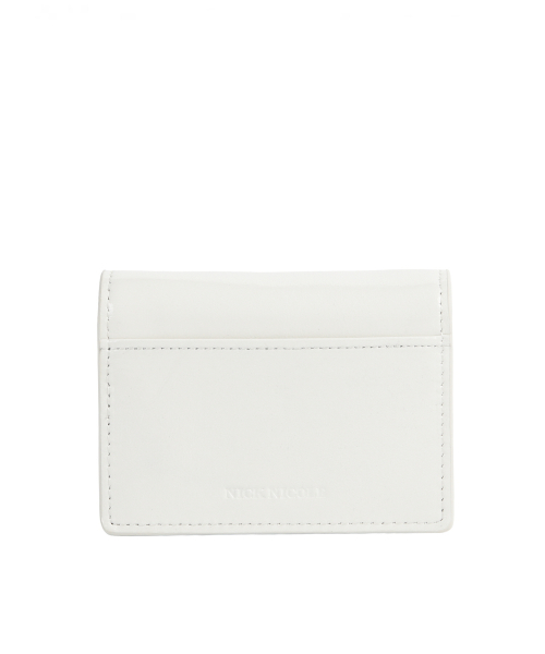 GLOSSY METAL ACCORDION WALLET_CREAM