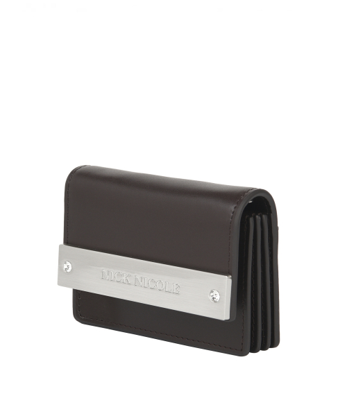 CRYSTAL ACCORDION WALLET_BROWN