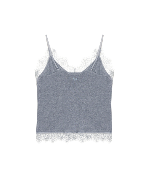 LACE TRIM SLEEVELESS_CHARCOAL