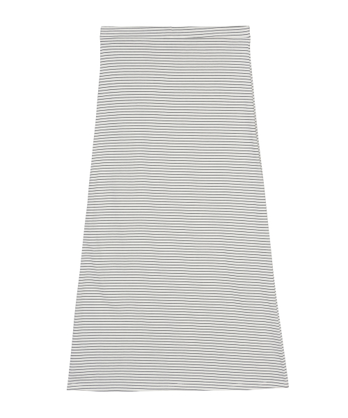 STRIPE STRING LONG SKIRT_WHITE