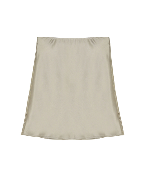 SATIN SLIP SKIRT_BEIGE