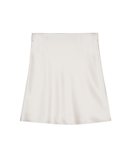 SATIN SLIP SKIRT_WHITE