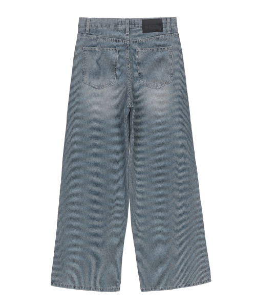 PIN STRIPE WIDE DENIM PANTS_LIGHT BLUE