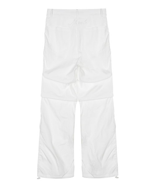 NICOLE SHIRRING PANTS_WHITE