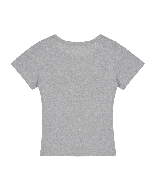 ESSENTIAL SLIM HALF TOP_GRAY