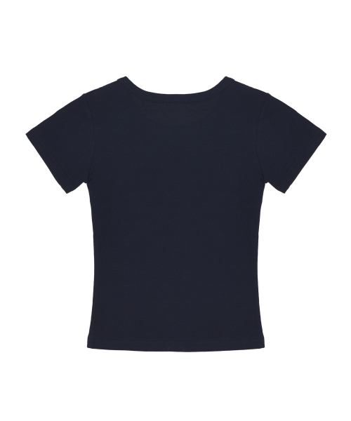 ESSENTIAL SLIM HALF TOP_NAVY
