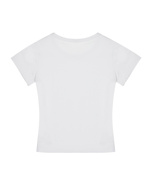 ESSENTIAL SLIM HALF TOP_WHITE