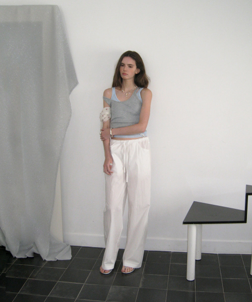Halo layered knit sleeveless - Gray