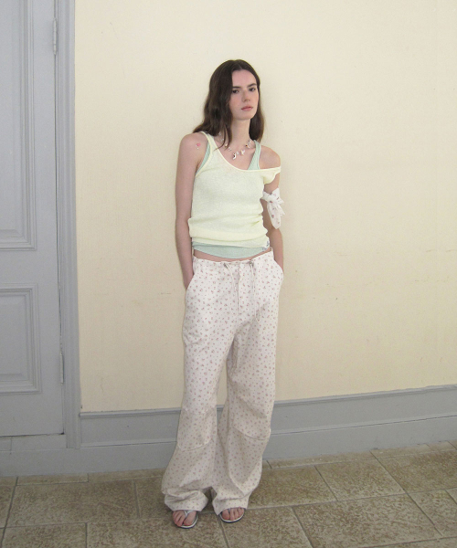 Halo layered knit sleeveless - Yellow