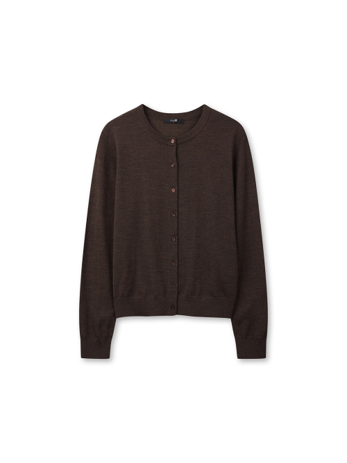 Premium Fine Merino Crew Neck Cardigan_MSG4EC2300