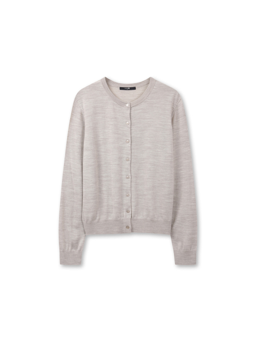 Premium Fine Merino Crew Neck Cardigan_MSG4EC2300