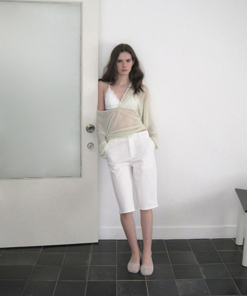 Veil sheer layered knit - Mint