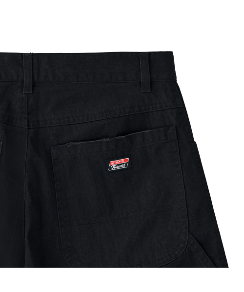 002 Washed capenter pants in loose fit black
